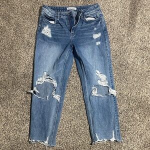 Flying Monkey Distressed Blue Boyfriend Jeans